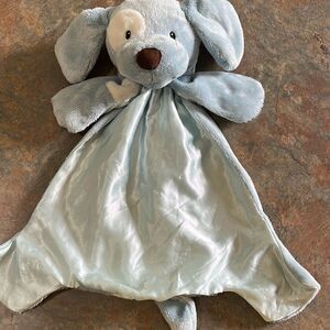 GUND Spunky Huggybuddy Blue Dog Lovey Satin